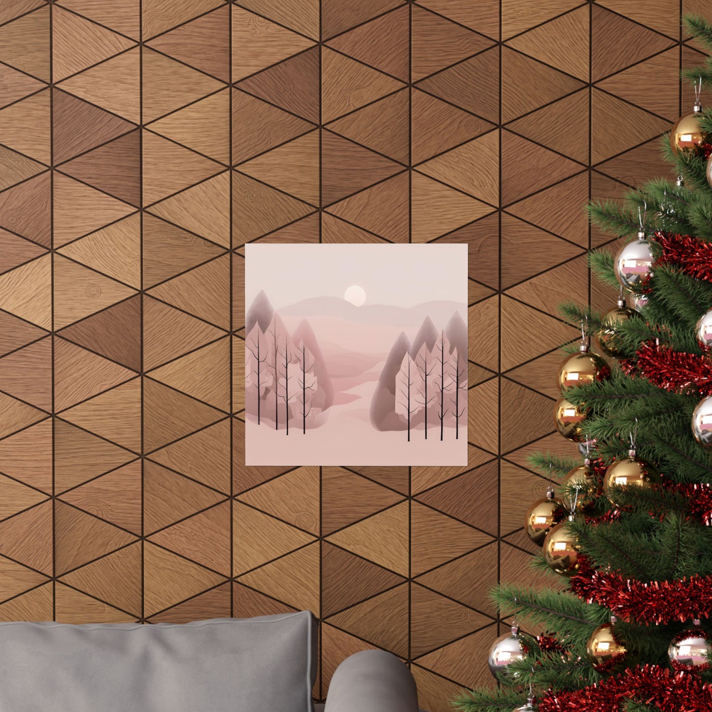 Lonely Forest Pink 27 Matte Square Posters