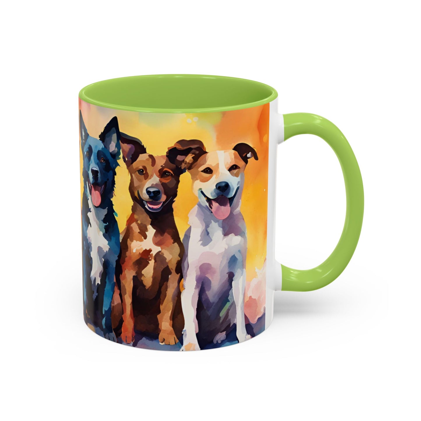 Multicoloured Doggies 3 Accent Mug 11oz