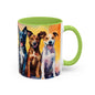 Multicoloured Doggies 3 Accent Mug 11oz