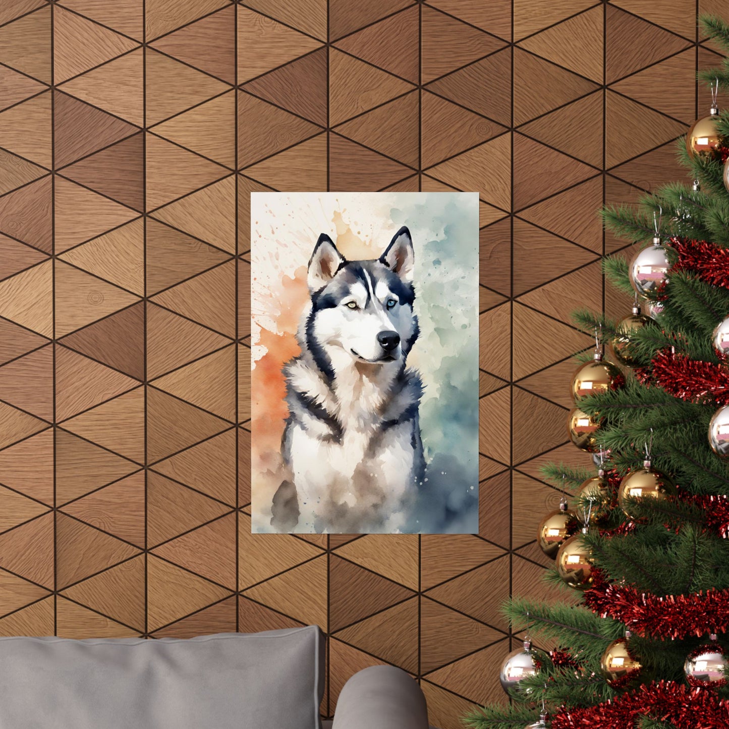 Dogs Husky 02 Matte Vertical Poster