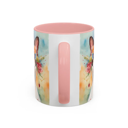 Floral Siamese Cat 03 Accent Coffee Mug - 11oz Perfect for Cat Lovers & Gifts
