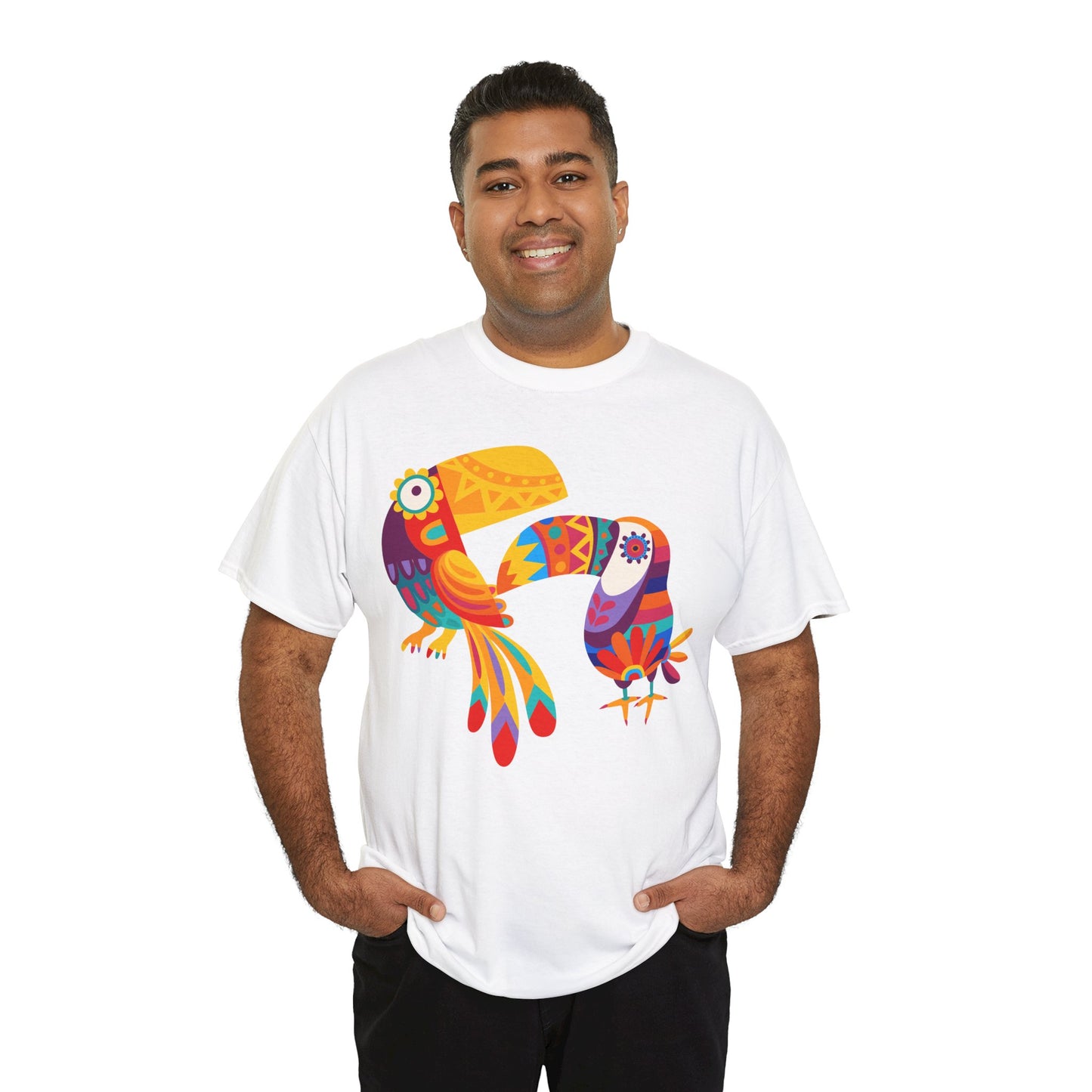 Jazzy birds 08 Unisex Heavy Cotton Tee
