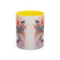 Floral Siamese Cat 03 Accent Coffee Mug - 11oz Perfect for Cat Lovers & Gifts
