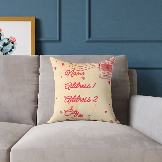 Personalized Valentines Letter Poly Pillow