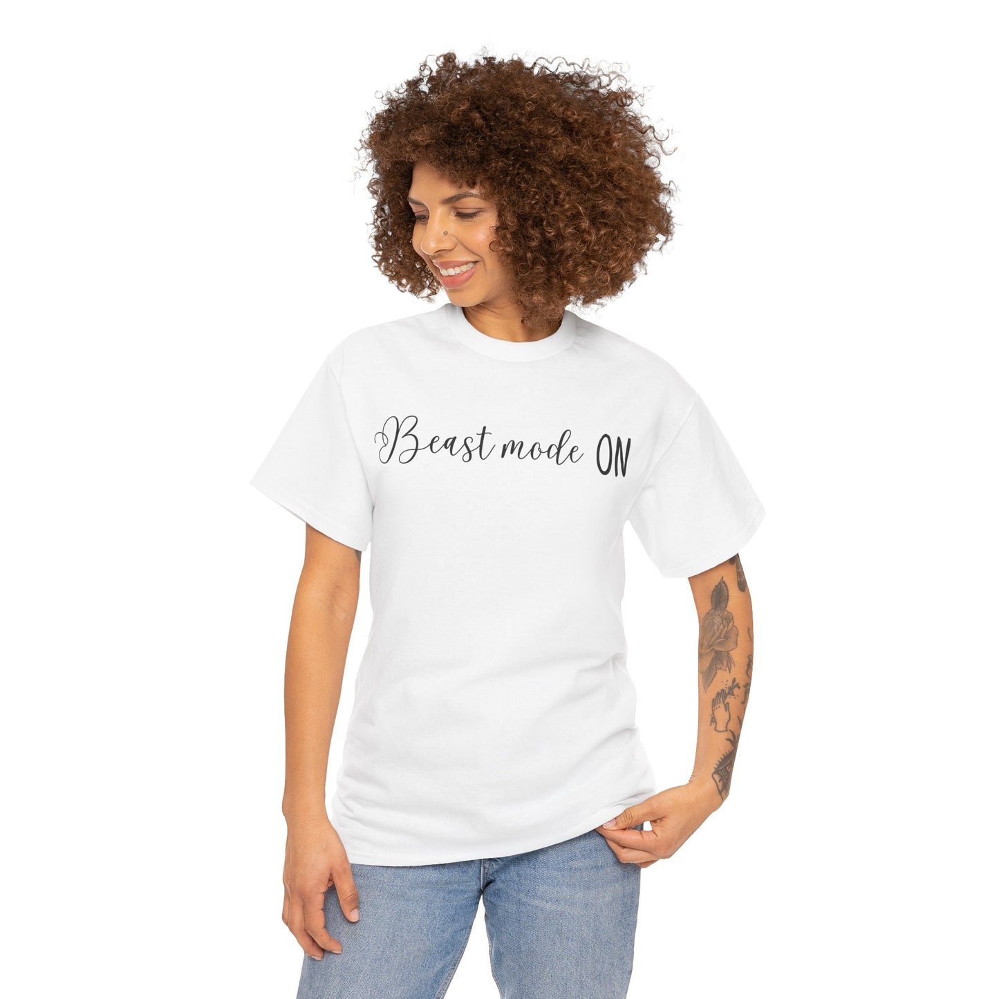 Beast Mode On Unisex Heavy Cotton Tee