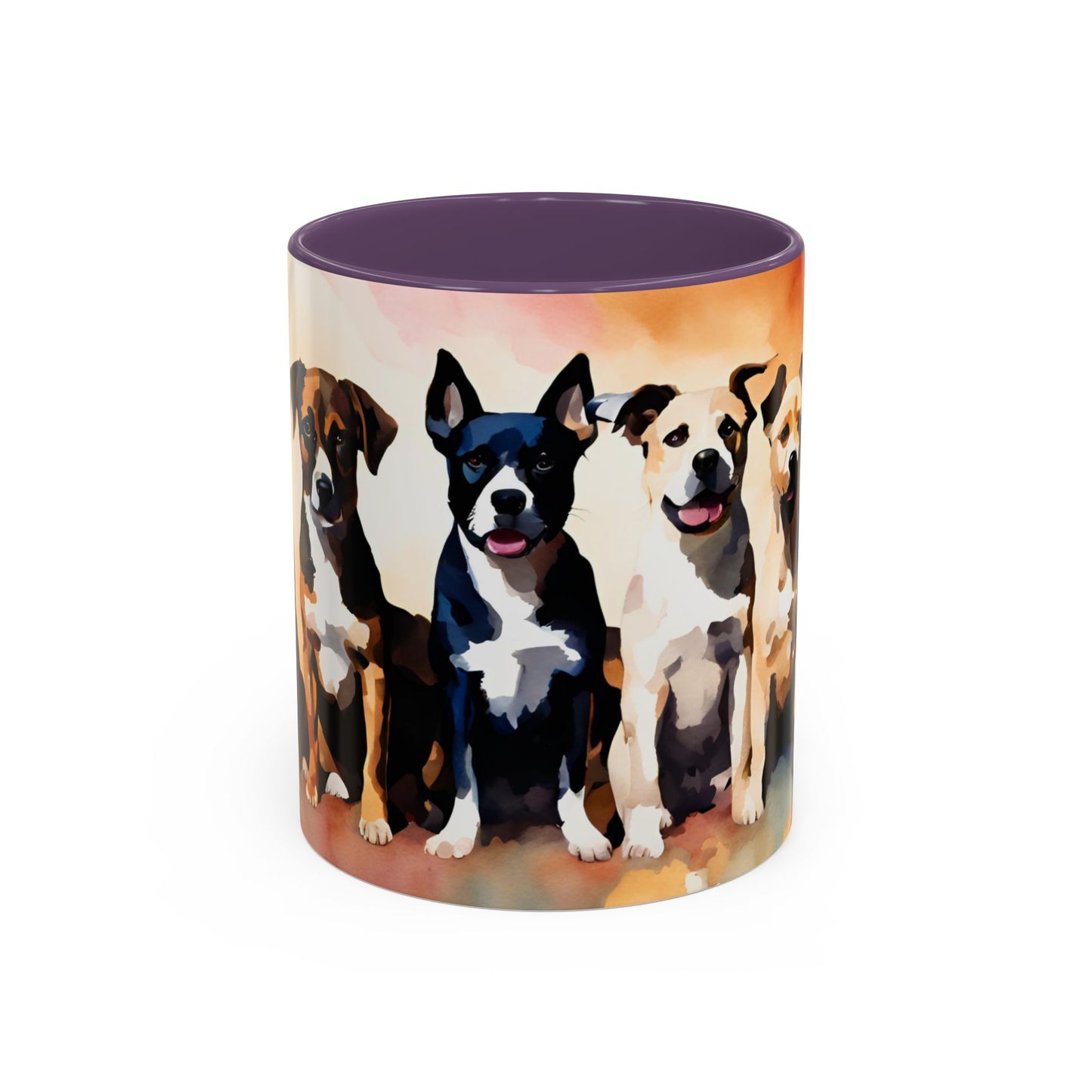 Multicoloured Doggies 4 Accent Mug 11oz