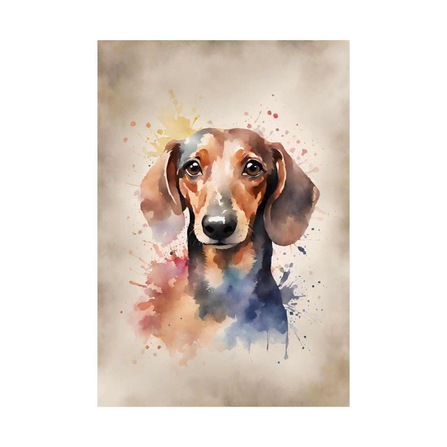Dogs Dachshund 05 Matte Vertical Poster