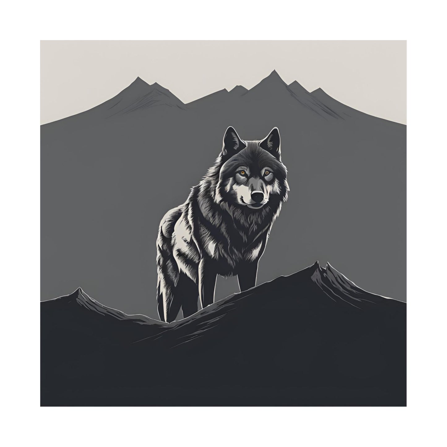Lone Collection Wolf 16 Matte Square Posters