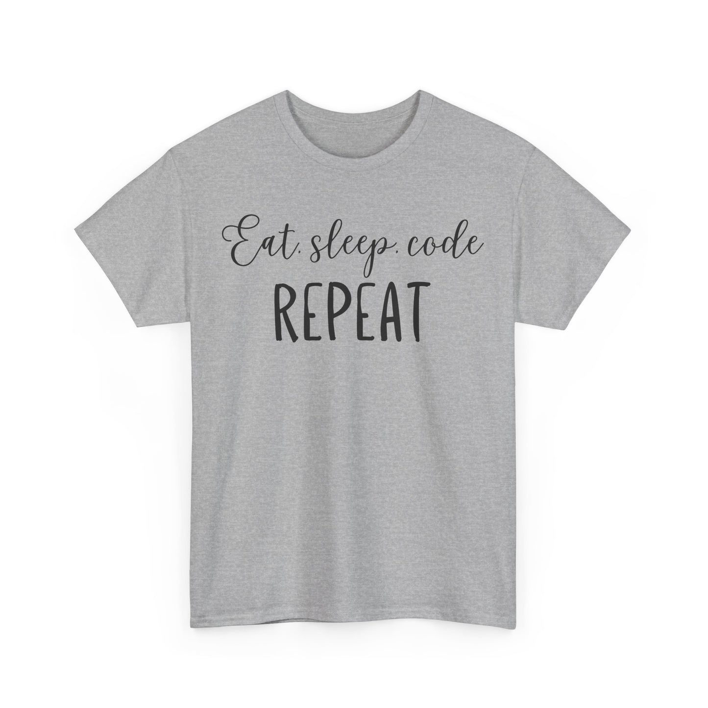 Eat. Sleep. Code. Repeat Unisex Heavy Cotton Tee