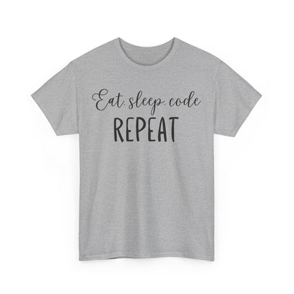 Eat. Sleep. Code. Repeat Unisex Heavy Cotton Tee