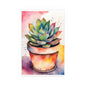 Multicolored Succulent 1 Indoor and Outdoor Silk Poster
