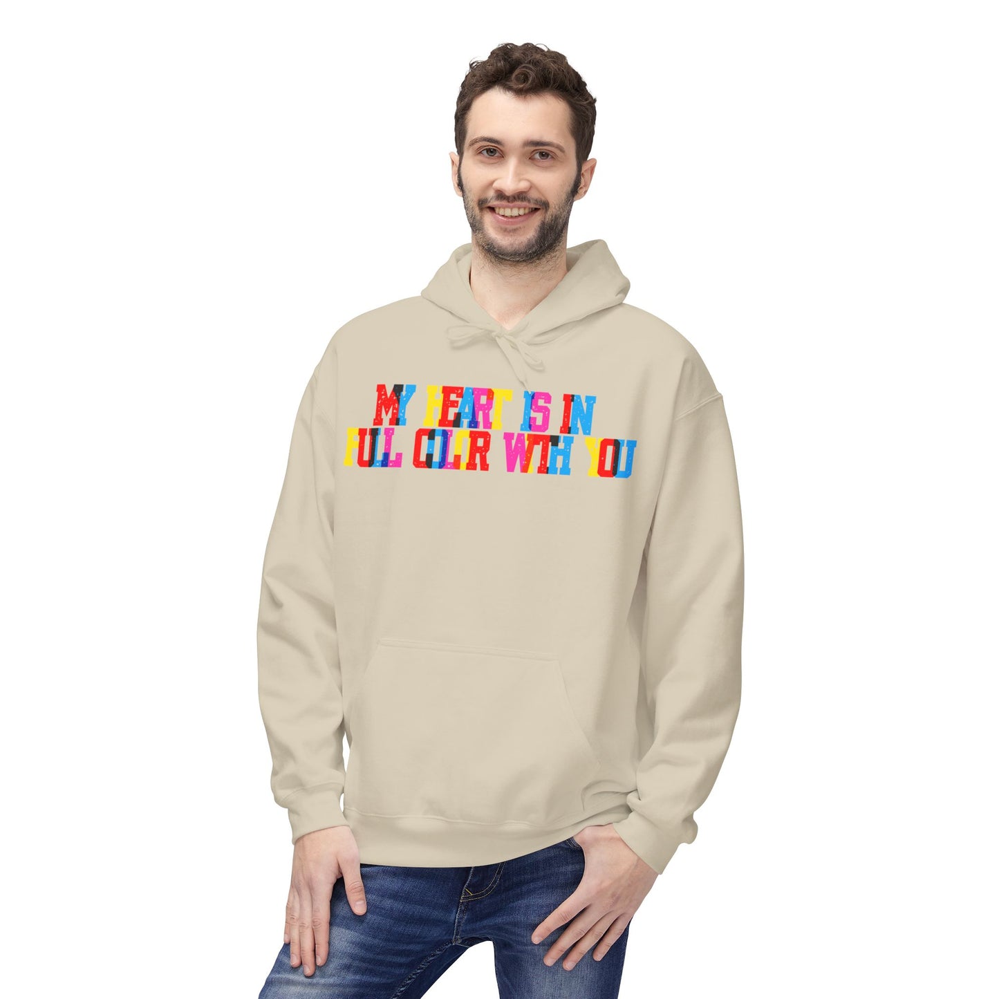 My Heart Is In Full Color With You Unisex Valentines Hoodie