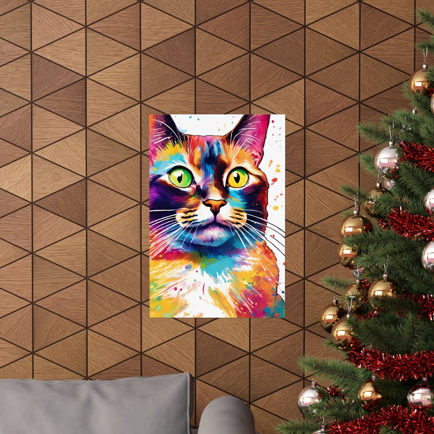 Multicolored Pussycat 3 Matte Vertical Poster