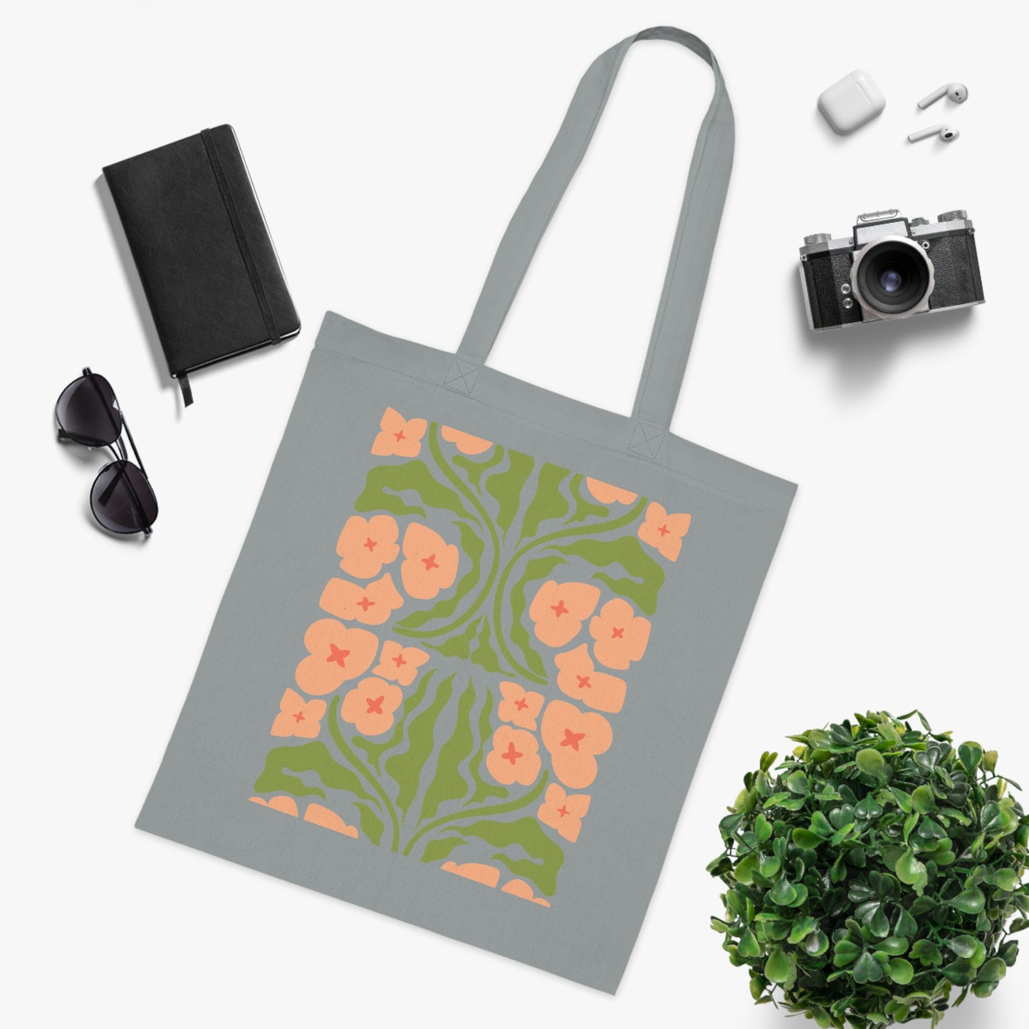 Abstract flowers 03 Cotton Tote