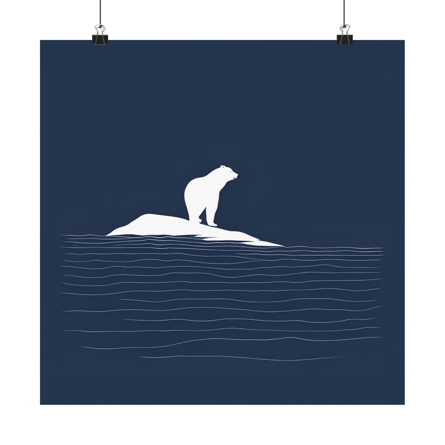 Lone Collection Polar Bear 10 Matte Square Posters