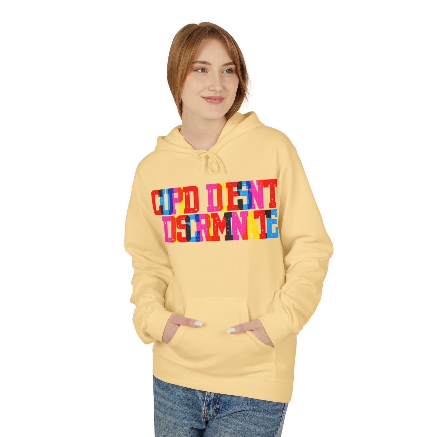 Cupid Doesn’t Discriminate Unisex Valentines Hoodie