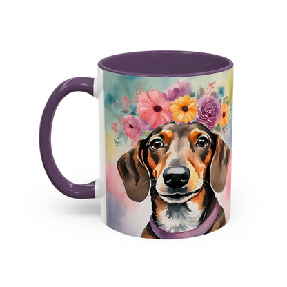Dachshund 03 Accent Coffee Mug - Dog Lover Gift