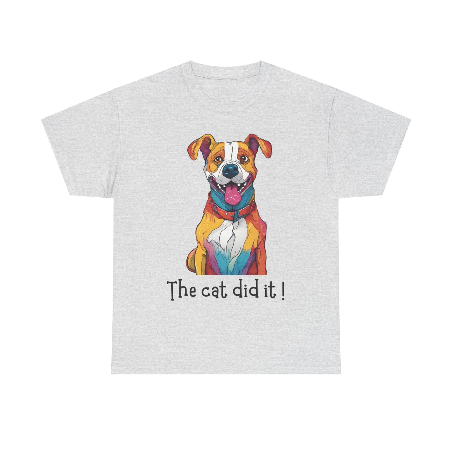 The cat did it! Unisex Heavy Cotton Tee