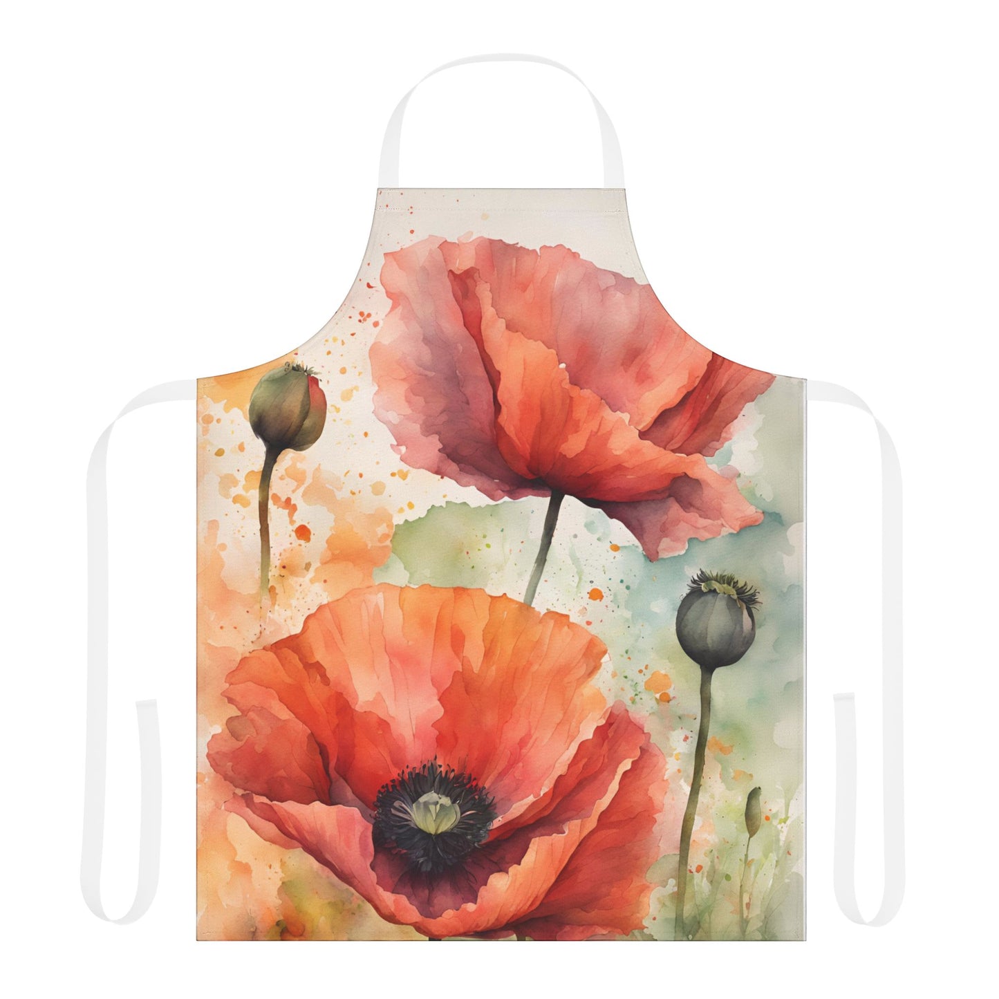 Poppies 01 Apron 5-Color Straps