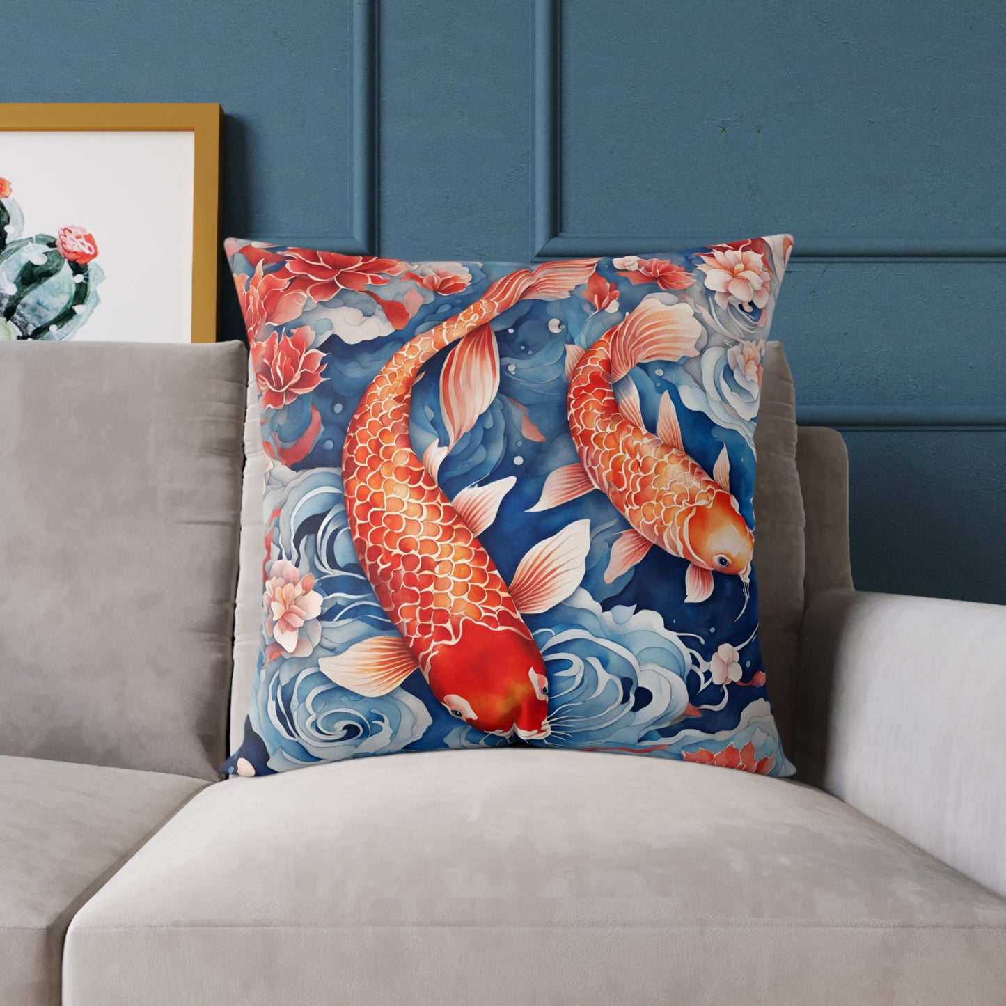 Koi Carp 05 Poly Pillow - Natures Beauty Design
