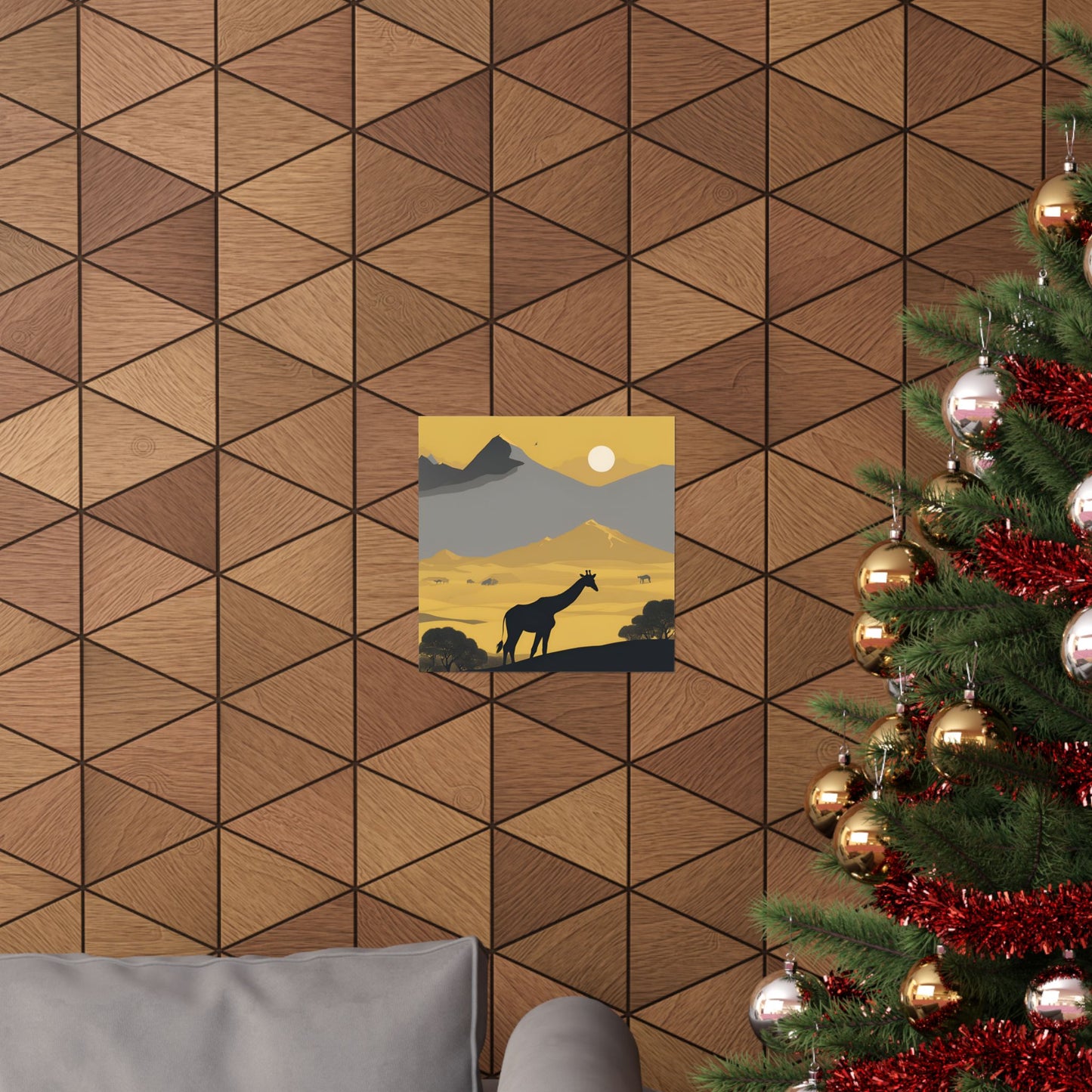 Lone Collection Giraffe 5 Matte Square Posters
