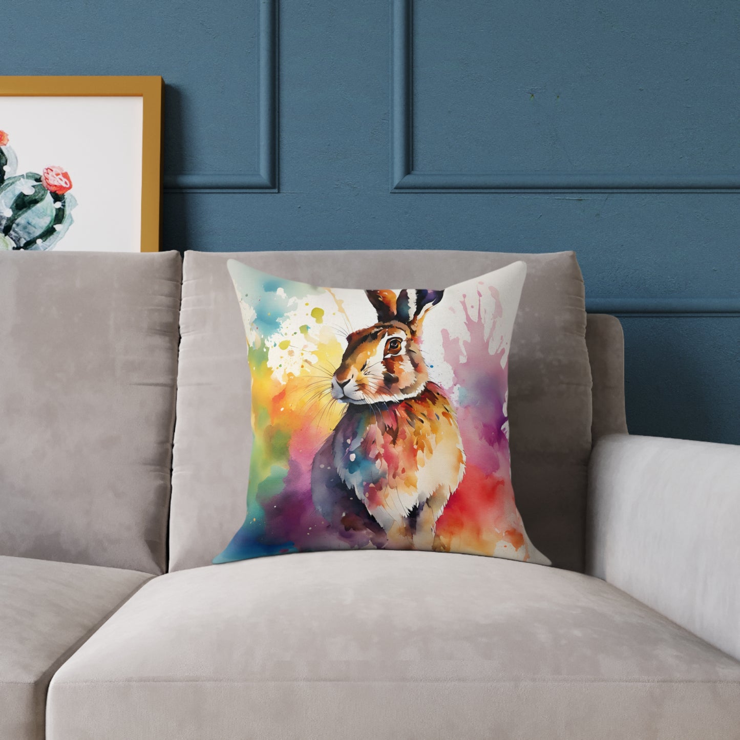 Hare 04 Poly Pillow - Natures Beauty Design