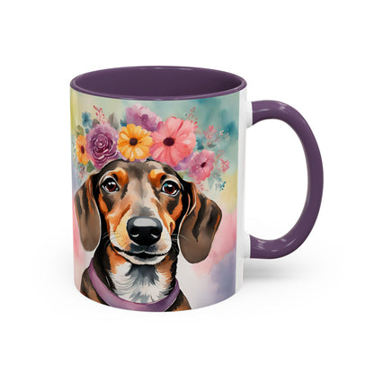 Dachshund 03 Accent Coffee Mug - Dog Lover Gift