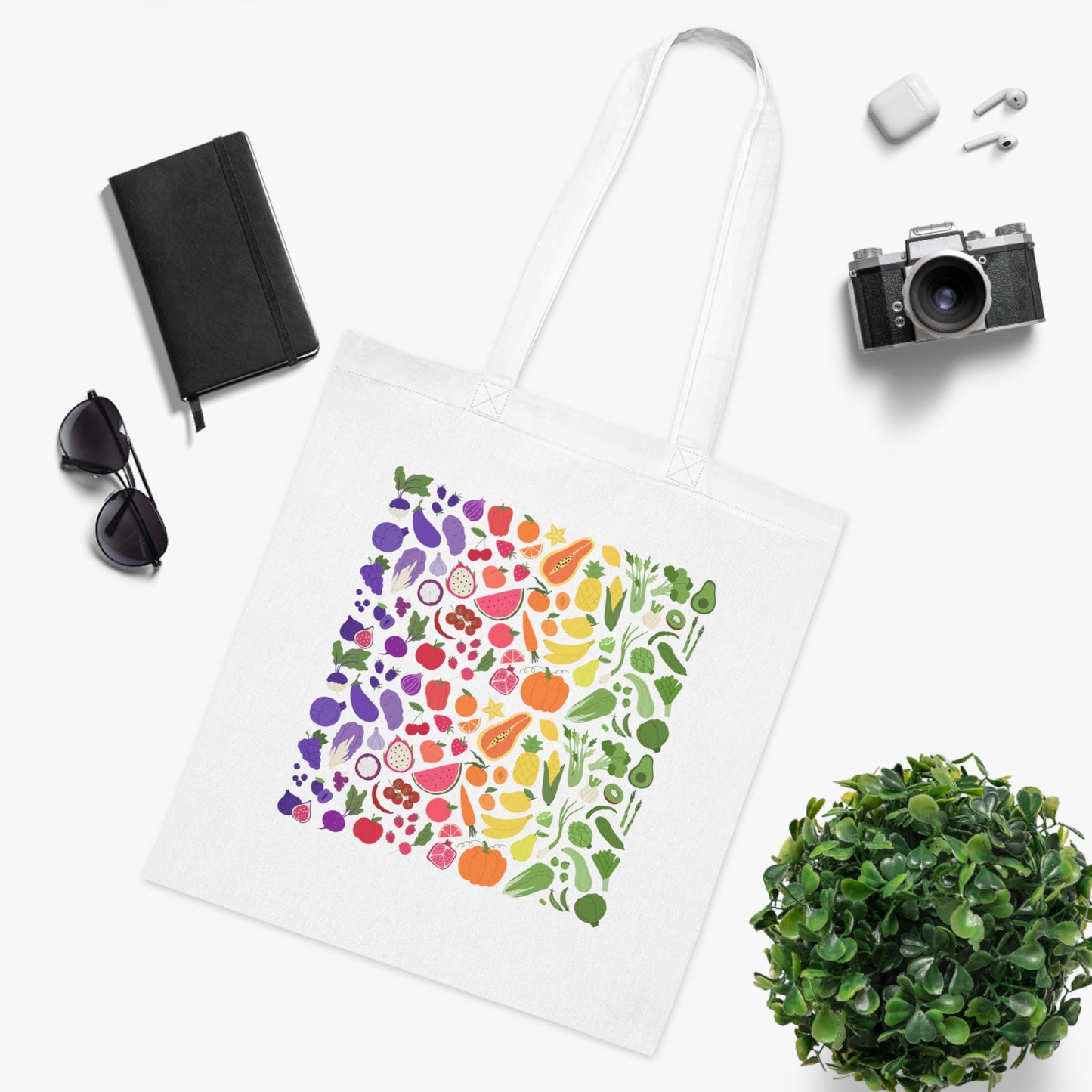 Abstract flowers 10 Cotton Tote