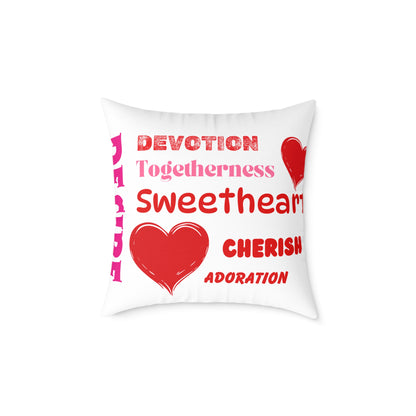 Sweetheart Words Poly Pillow