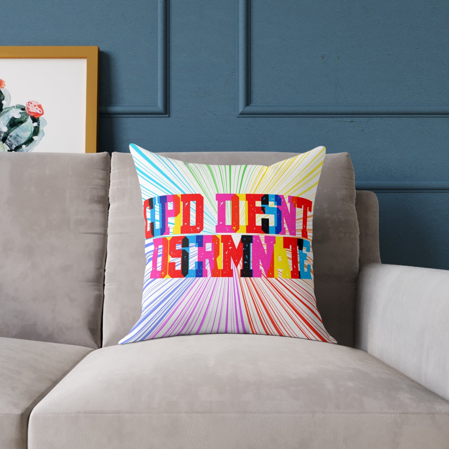 Cupid Doesn’t Discriminate Poly Pillow
