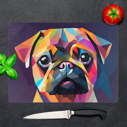 Poly Pug 01 Glass Chopping Board