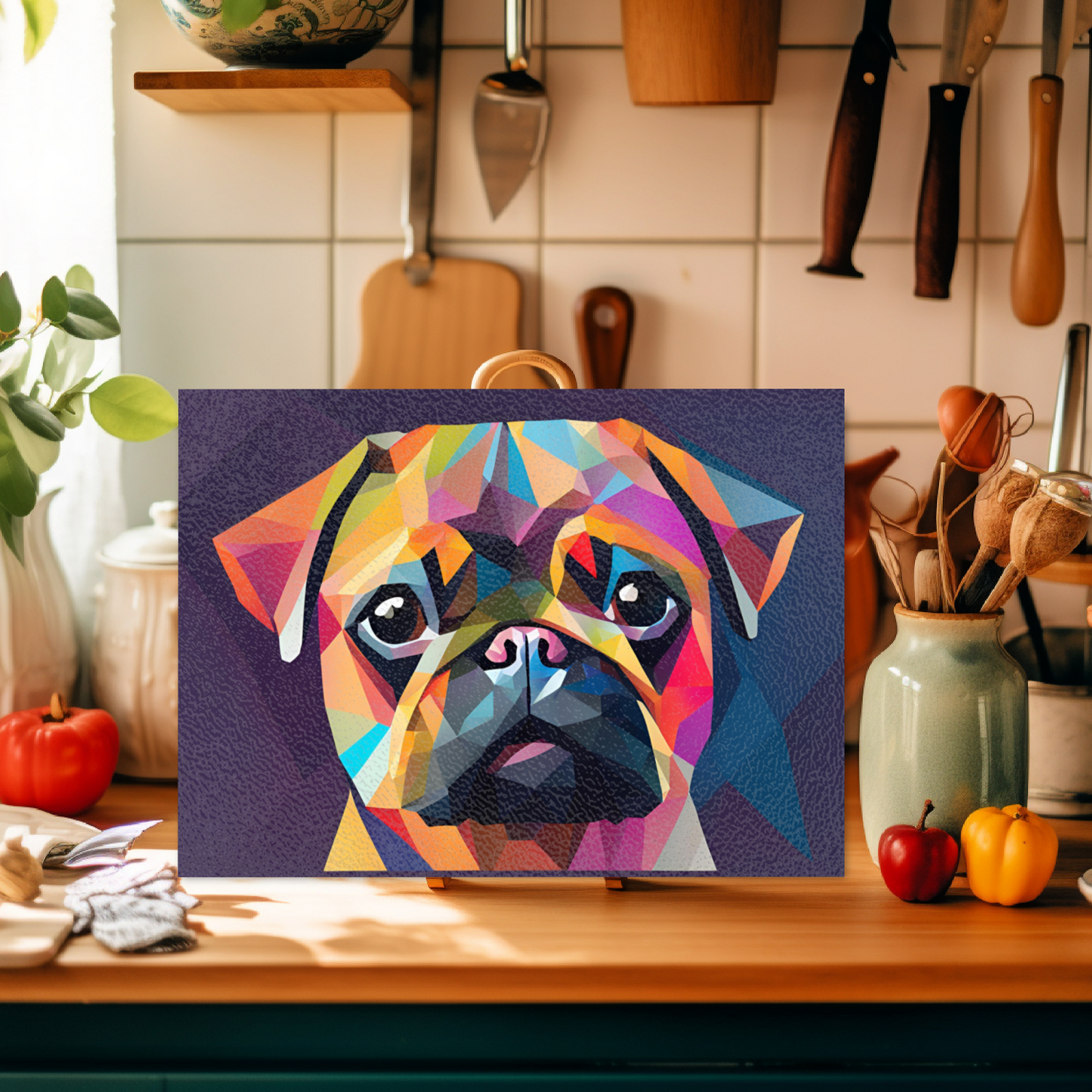 Poly Pug 01 Glass Chopping Board