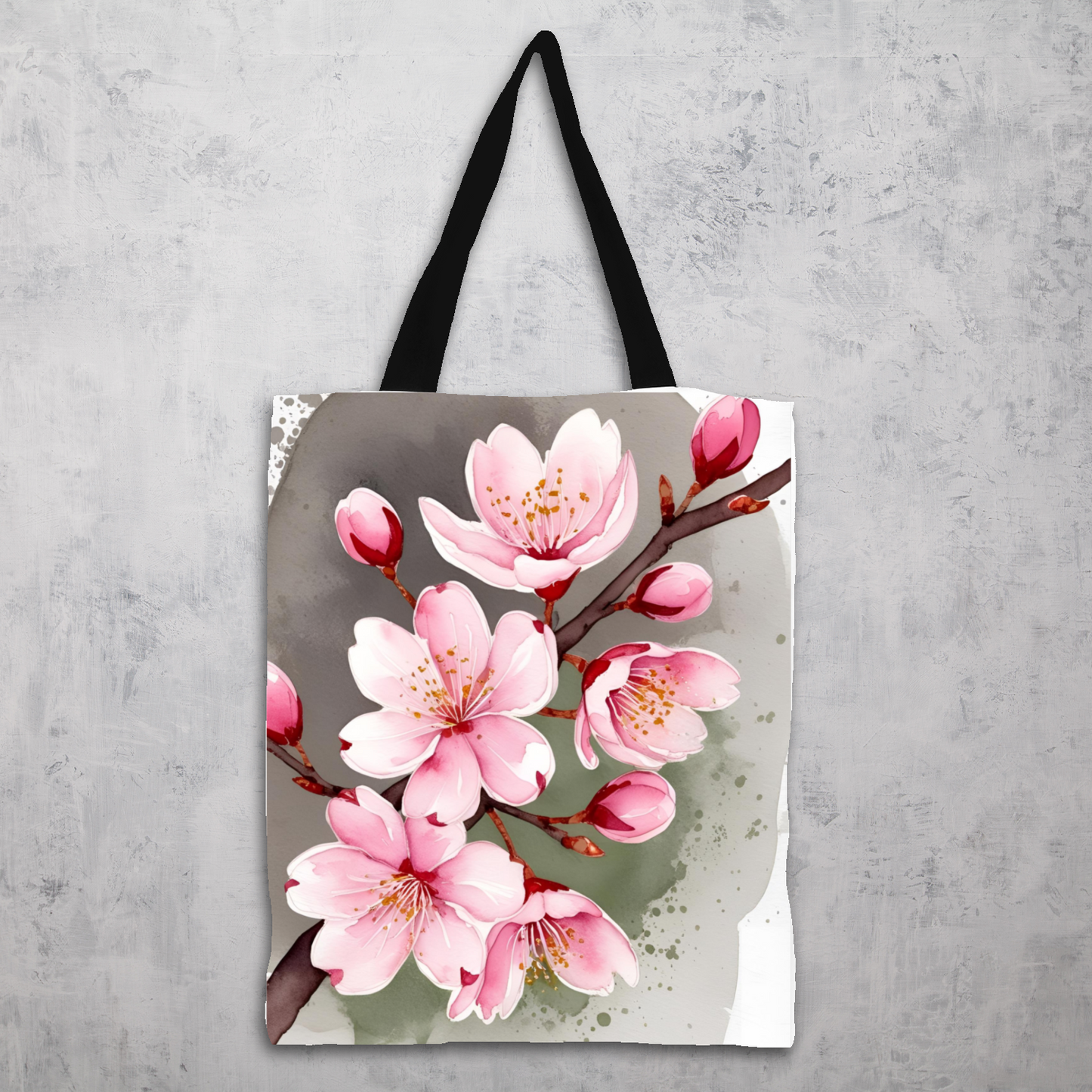 Cherry Blossom 01 Poly Cotton Tote
