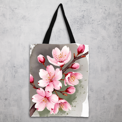 Cherry Blossom 01 Poly Cotton Tote