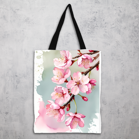Cherry Blossom 02 Poly Cotton Tote Bag